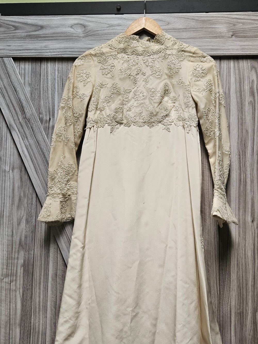 Teeny by Priscilla of Boston Vintage Lace Wedding Gown